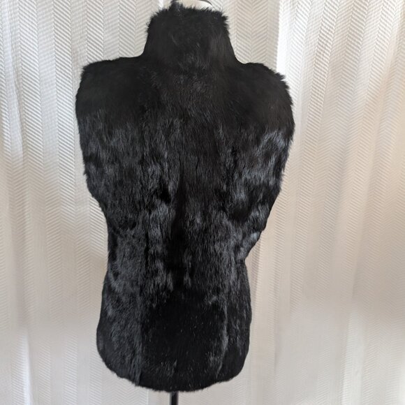 MICHAEL Michael Kors Real Rabbit Fur Vest Black Size Medium - Picture 4 of 14